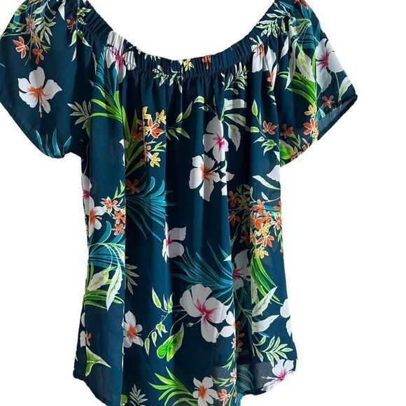 Verse - Arina Off the Shoulder Blouse - Tropical/Floral Print - Medium - Picture 5 of 9